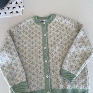 Zara Pastel Patterned Cardigan